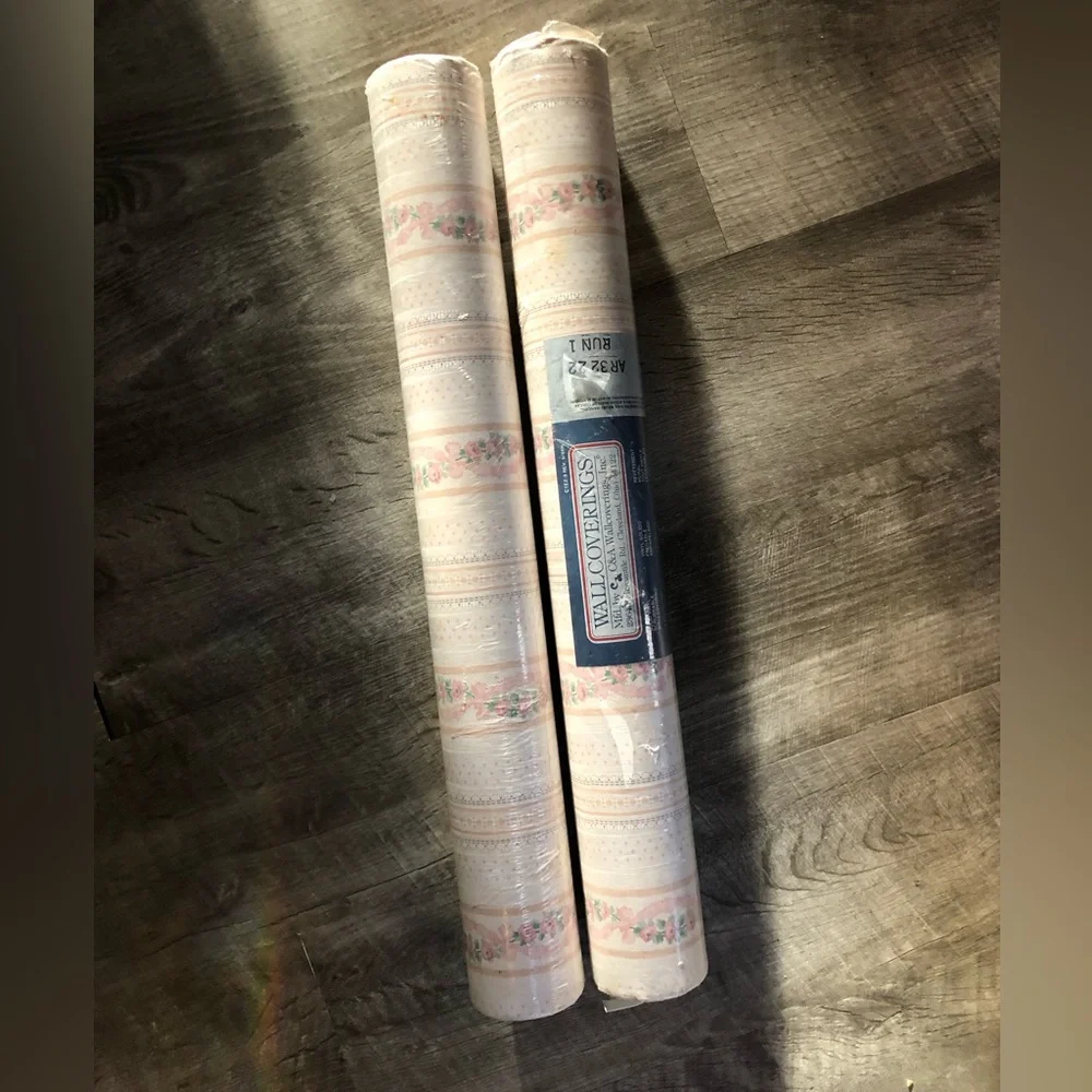 Vintage Pink Wallpaper Baby Girl Nursery/Home Decor